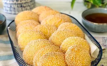 طرز تهیه شیرینی کنجدی بدون فر| برای تغدیه مدرسه عالیه!