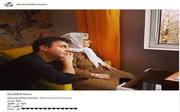 تصویری زیبا از عمو پورنگ در کنار مادرش (عکس)