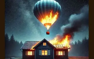  بالن عشق خانه ای را جزغاله کرد