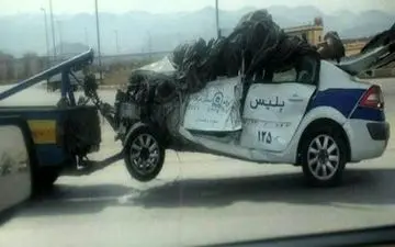 تصادف خونین پلیس با خودروی لاکچری