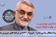 اروپا استقلال سیاسی ندارد / خروج از NPT در شرایط فعلی ضرورتی ندارد