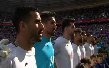 همخوانی سرود ملی ایران توسط بازیکنان تیم ملی ایران + ویدئو