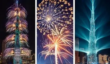 نورپردازی برج خلیفه در سال 2024: جشنی رنگارنگ و چشم‌نواز + ویدئو باورنکردنی