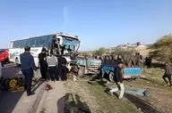 افزایش تعداد فوتی‌های تصادف اتوبوس در محور شوشتر دزفول به ۶ نفر