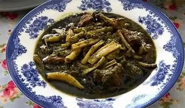 طرز تهیه خورش کنگر کرمانشاهی خوشمزه و مجلسی با مرغ و گوشت