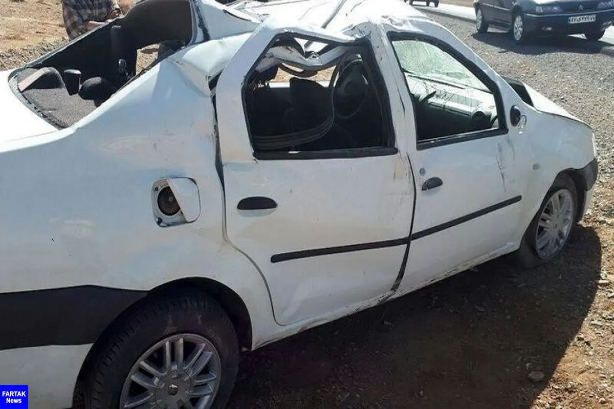 واژگونی خودرو در نجف آباد ۲ کشته برجا گذاشت