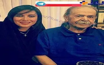 عکسی صمیمانه از خانم بازیگر در کنار هنرمند پیشکسوت