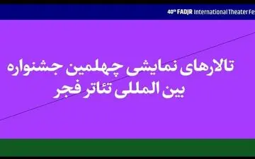  سالن‌های اجرای نمایش‌های چهلمین جشنواره فجر مشخص شدند