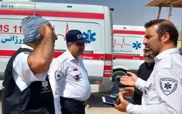 انتقال 13 مصدوم حادثه واژگونی خودرو در عراق به شلمچه 