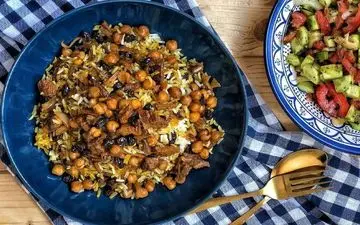 طرز تهیه نخود پلو معطر؛ غذای خوشمزه و مجلسی با گوشت قلقلی