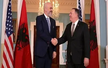 رایزنی ضد ایرانی پامپئو با نخست‌وزیر آلبانی در واشنگتن