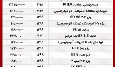 جدول قیمت روز خودروهای ایرانی