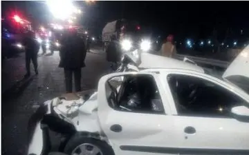 تصادف وحشتناک رانا با کامیون + تصاویر