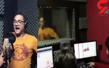 حرکات جالب رامبد جوان در پشت صحنه برنامه پندانه=فیلم 