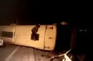 واژگونی اتوبوس در کرمان؛ ۲۲ مصدوم در مسیر بازگشت اتباع