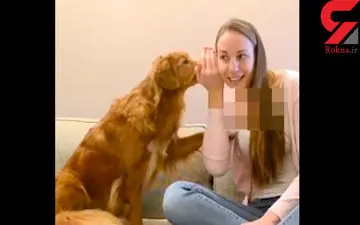 صحبت کردن درگوشی با سگ باهوش+فیلم 