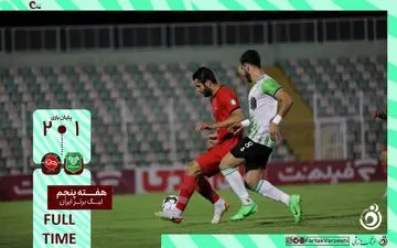 خلاصه بازی خیبر خرم آباد 1 - تراکتور 2 + ویدئو