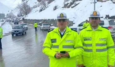 آماده‌باش کامل پلیس راهور درپی بارش برف و باران