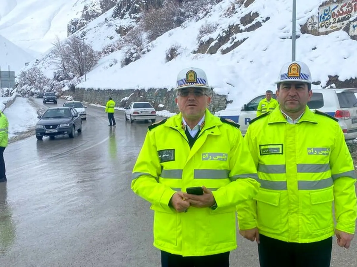 آماده‌باش کامل پلیس راهور درپی بارش برف و باران