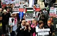 تظاهرات انگلیسی‌ها در حمایت از مردم فلسطین
