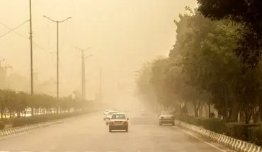 گرد و خاک در راه قم