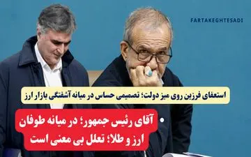 استعفای فرزین روی میز دولت؛ تصمیمی حساس در میانه آشفتگی بازار ارز