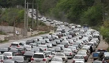 ترافیک سنگین در محور چالوس