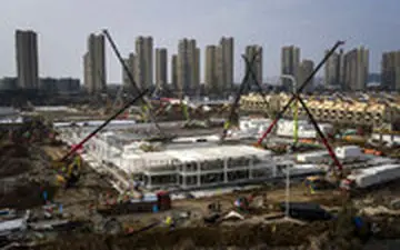 روند ساخت بیمارستان ۱۰ روزه چینی برای ویروس کرونا