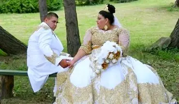 گرانترین لباس عروس دنیا بر تن عجیب ترین عروس دنیا +عکس