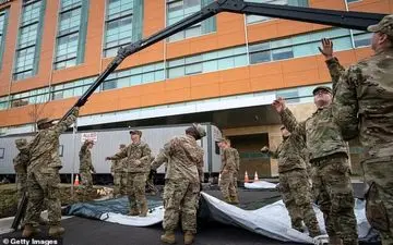 ارتش آمریکا هتل‌های نیویورک را به بیمارستان تبدیل می‌کند