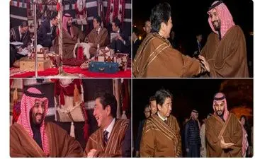 سورپرایز ولیعهد عربستان برای نخست وزیر ژاپن + تصاویر