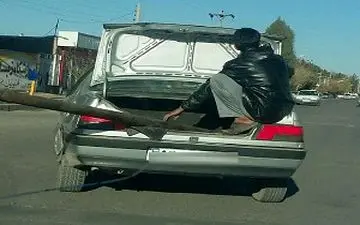 حمل عجیب بار با پژو 405! + فیلم 