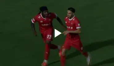 گل اول پرسپولیس به فولاد توسط علیپور + ویدئو