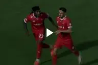 گل اول پرسپولیس به فولاد توسط علیپور + ویدئو