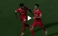 گل اول پرسپولیس به فولاد توسط علیپور + ویدئو