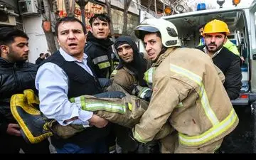 انتقال ۲۳ مصدوم حریق ساختمان پلاسکو به مراکز درمانی + اسامی 