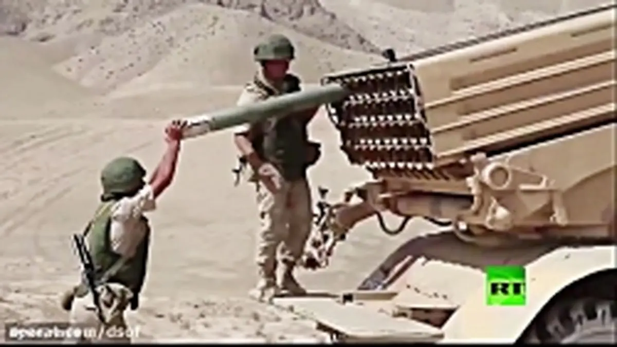 شلیک راکت‌های گراد توسط ارتش روسیه + ویدئو