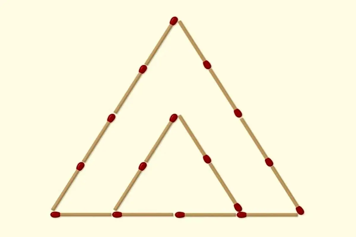 با انجام ۲ حرکت ۳ تا مثلث بساز| هوش خودت رو بیا محک بزن!