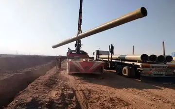 آزمایش یکی از پمپ‌های ایستگاه شماره ۴ خط انتقال آب یزد