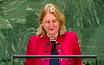 سخنرانی وزیر خارجه اتریش در سازمان ملل به «زبان عربی» + فیلم 