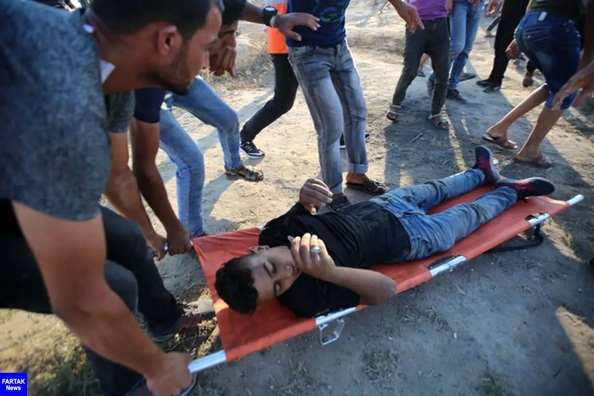 یک شهید و ۵۵ زخمی در جریان راهپیمایی "بازگشت" در مرزهای غزه