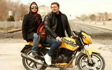 بهنوش بختیاری و پژمان بازغی سوار بر یک موتور + عکس