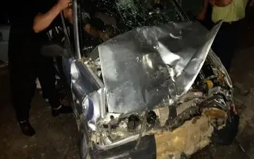 5 مصدوم در تصادف پژو با کامیون