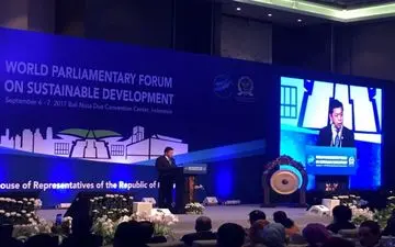 پایان نشست مجمع جهانی پارلمانی پیرامون توسعه پایدار در اندونزی/ تاکید بر مشارکت موثر پارلمان ها