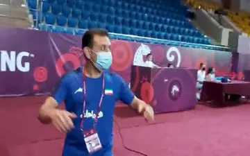 فیلم/ واکنش جالب سرمربی تیم ملی کشتی بعد از پیروز شعبانی 