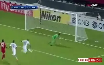 گل اول پرسپولیس به السد (علیپور-پنالتی) 