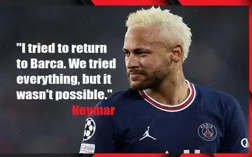 نیمار: سعی کردم به بارسلونا بازگردم اما نشد 