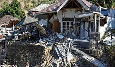فرو ریختن هتلی پس از زمین لرزه اندونزی+فیلم 