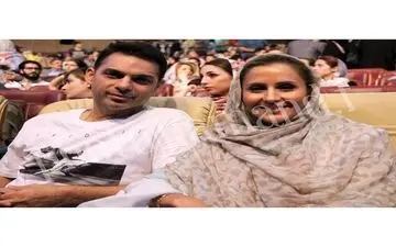 تیپ متفاوت پیمان معادی و همسرش در برج میلاد + عکس