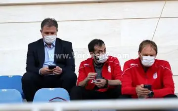 اعضای کادرفنی تیم ملی فوتبال به تماشای فینال حذفی نشستند

